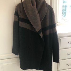Vince wool wrap cardigan coat